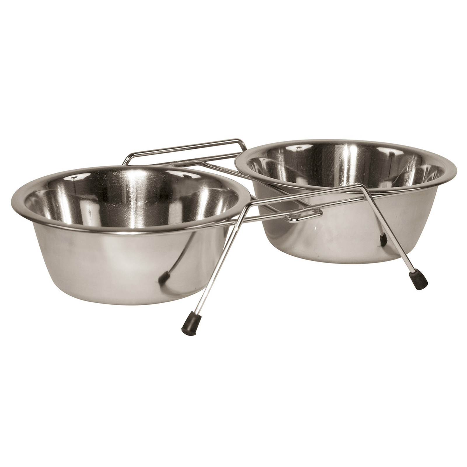 Kerbl Houder voor 2 bakjes incl. 2 x bakje van 450 ml