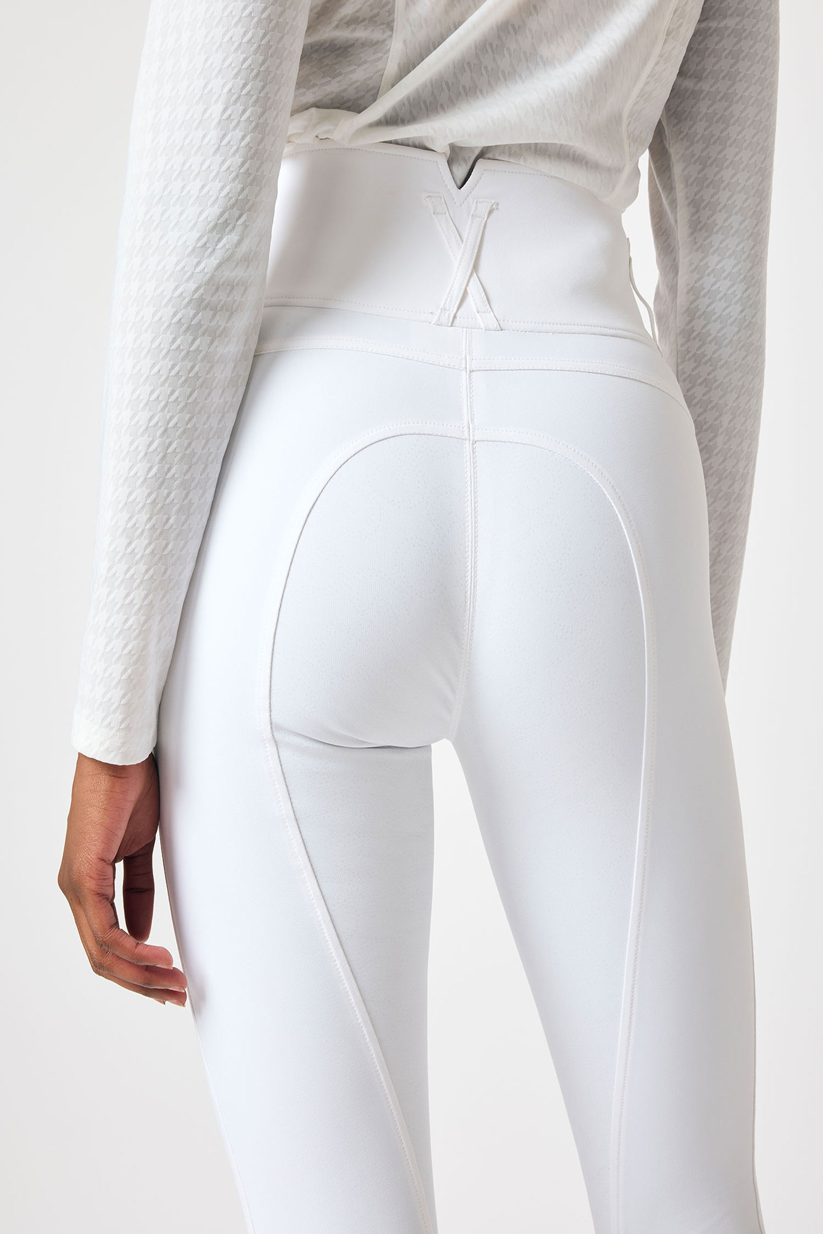 White PS of Sweden Charlotte Women&acute;s High Waist Full Grip Breeches