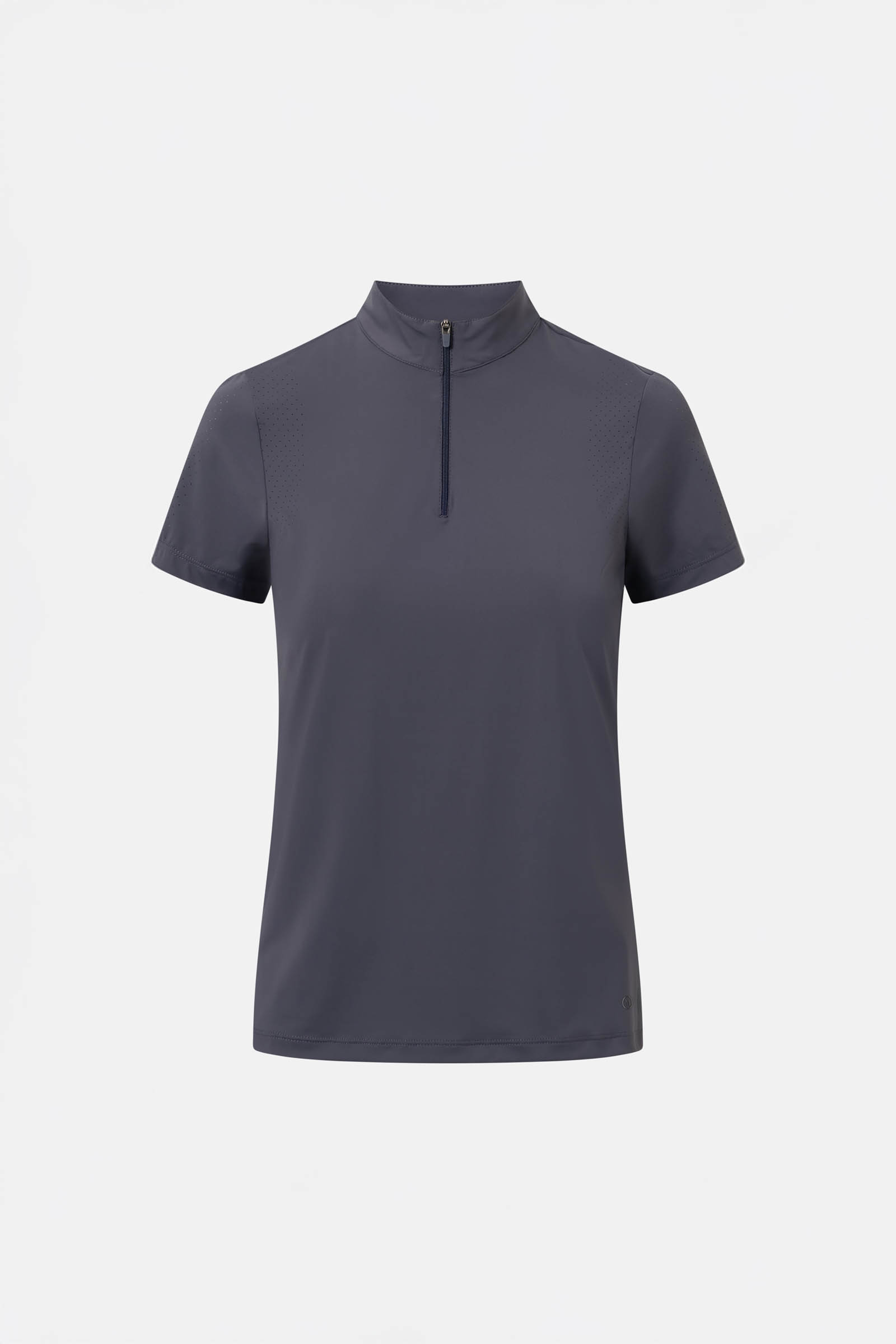 Odyssey Navy Horze Emmie verkoelend trainingsshirt voor dames korte mouwen