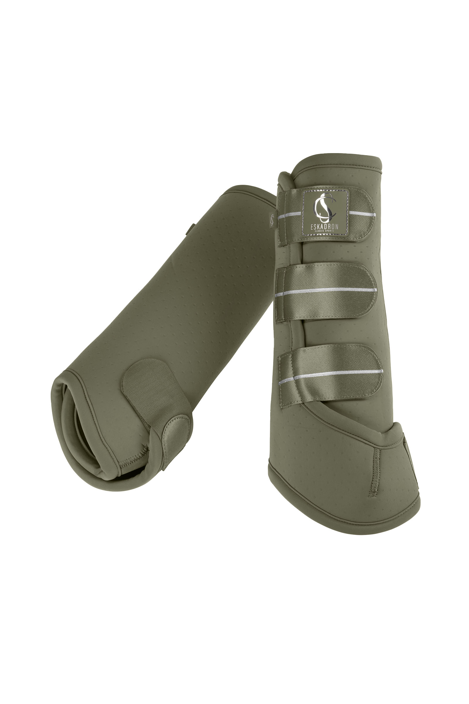 dusty olive Eskadron Classic Sports SS25 Pro Dressage peesbeschermers, achterste