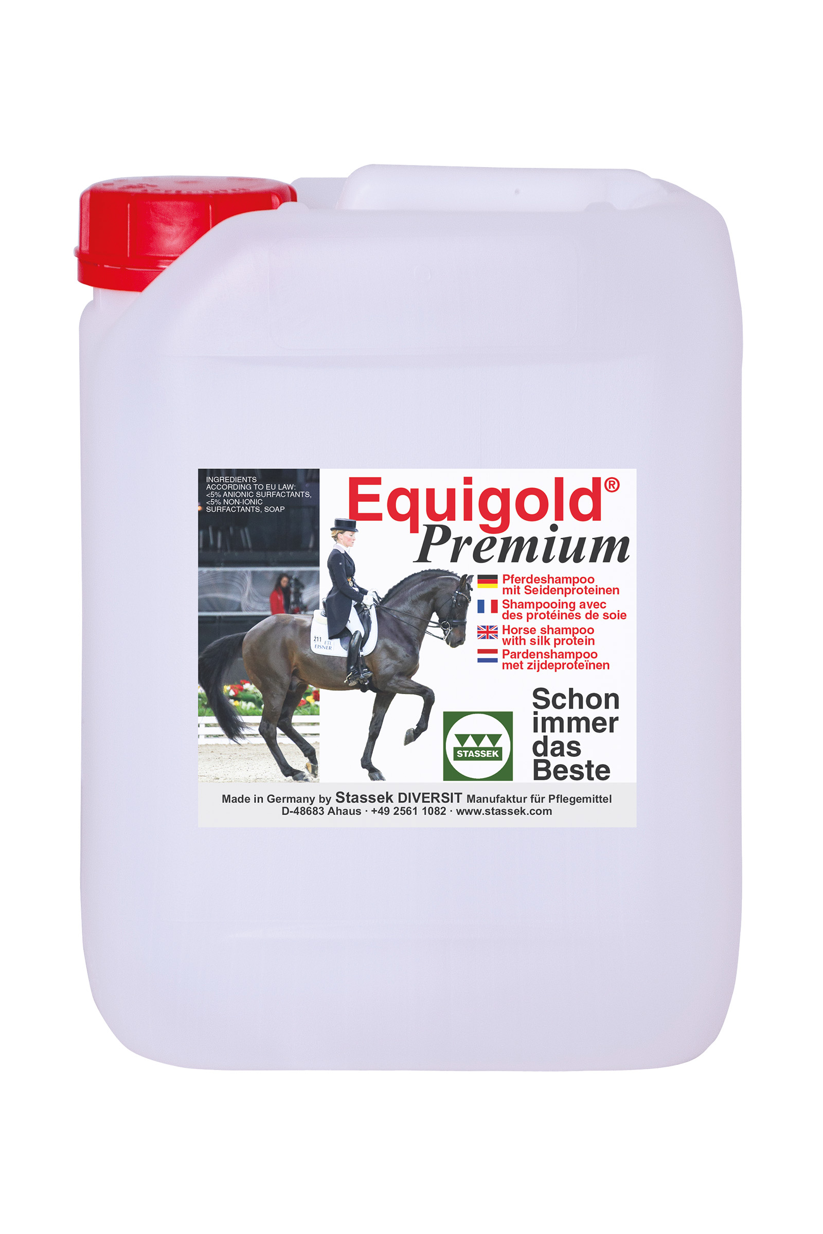 Stassek Equigold Premium Paardenshampoo, 5 liter