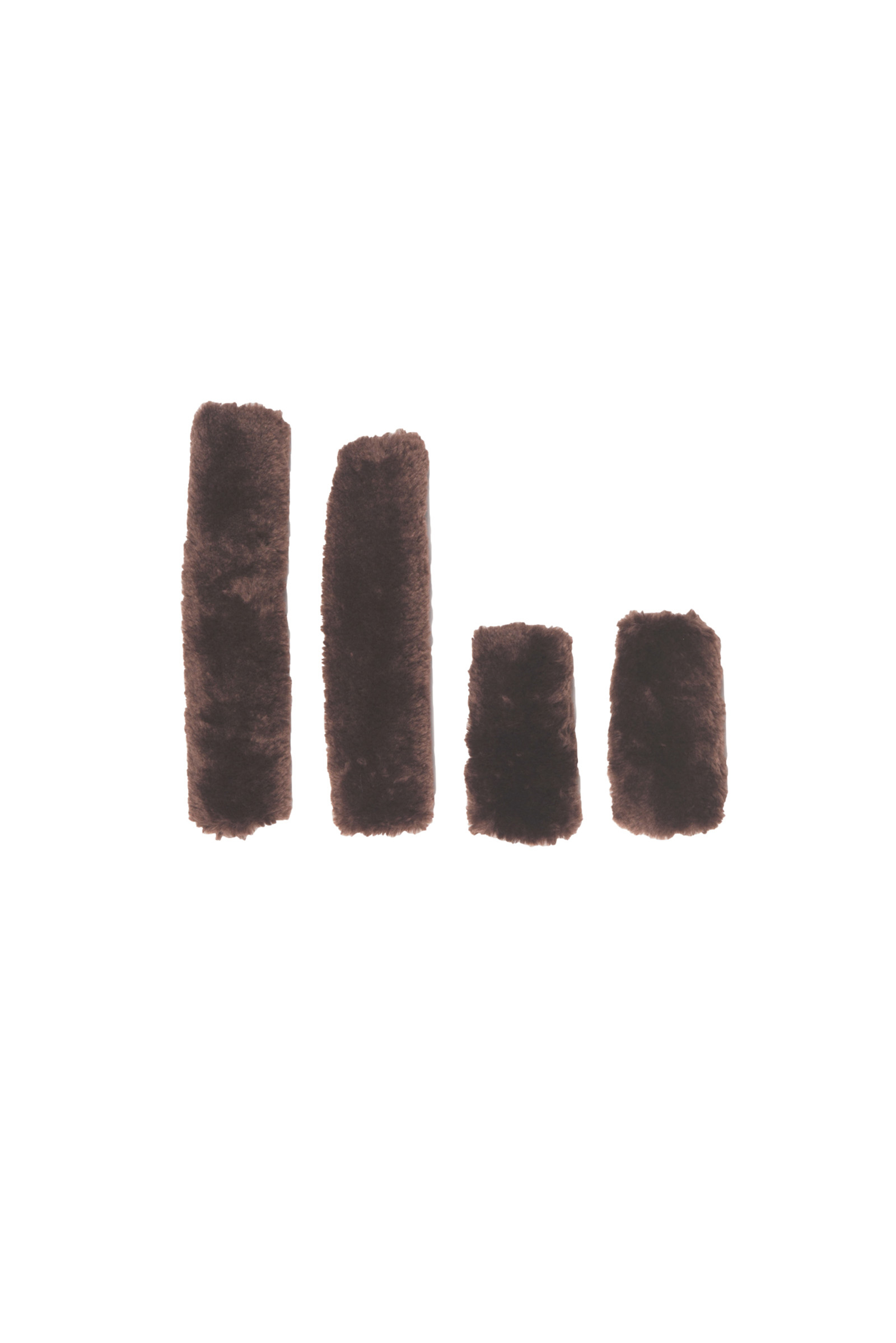 Brown Kentucky Horsewear Lamsvel Halster Set 4 stuks