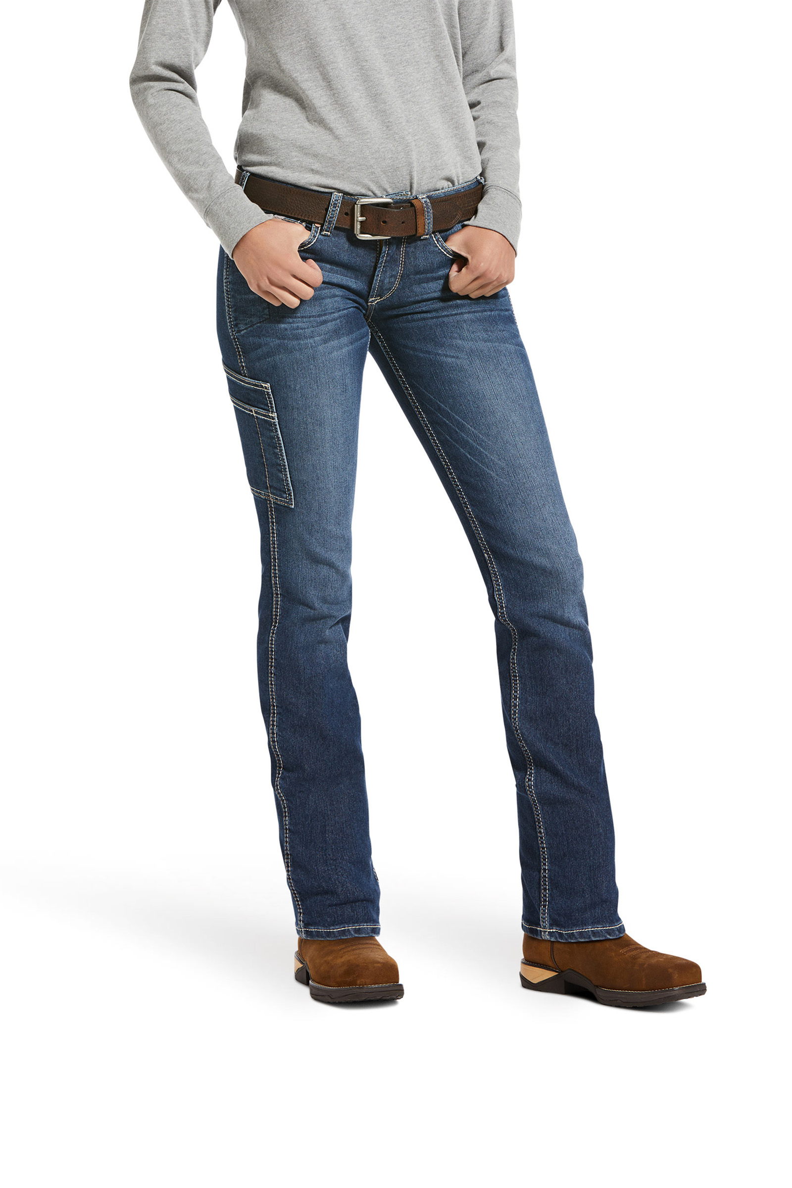 Ariat Rebar Dames Durastretch Riveter jeans met rechte pijp