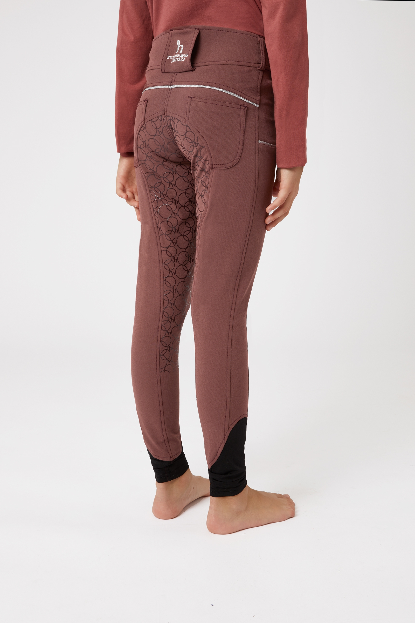 Horze Leighton fullgrip siliconen rijbroek met telefoonzak, tieners