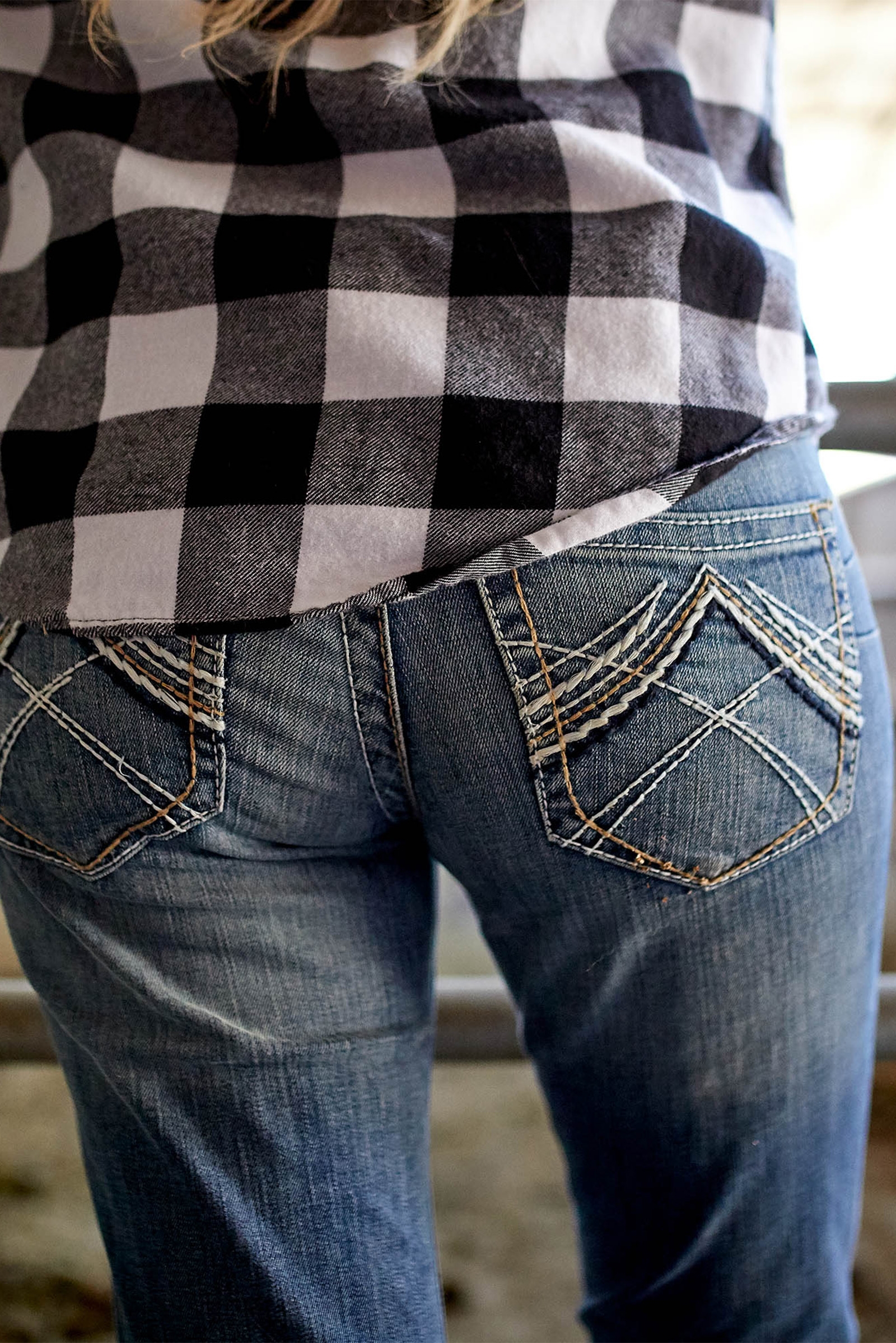 Ariat Whipstitch R.E.A.L. Bootcut stretch jeans met middelhoge taille