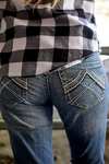 Ariat Whipstitch R.E.A.L. Bootcut stretch jeans met middelhoge taille