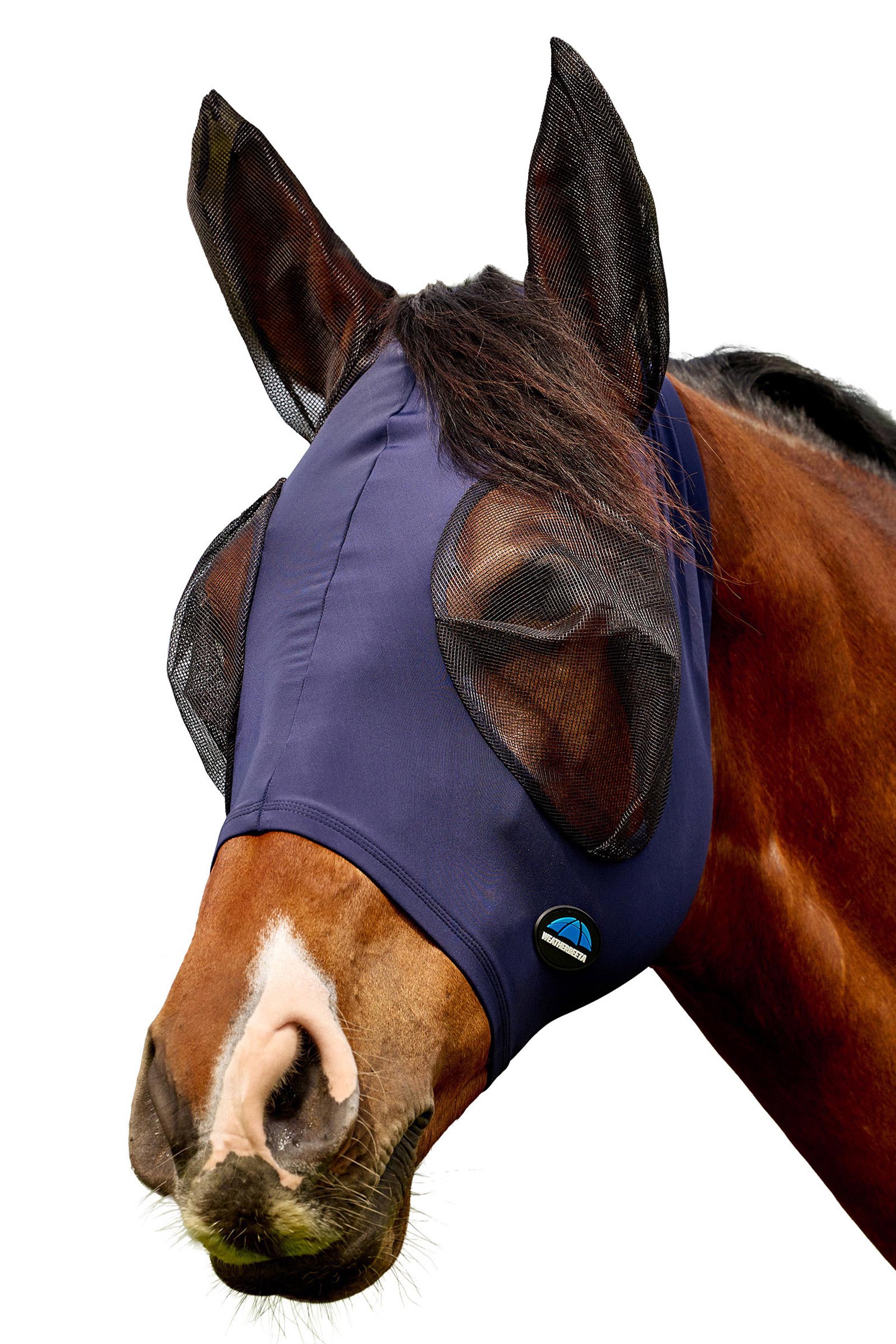 Navy/Black Weatherbeeta Comfitec Deluxe Stretch Vliegenmasker met oren  