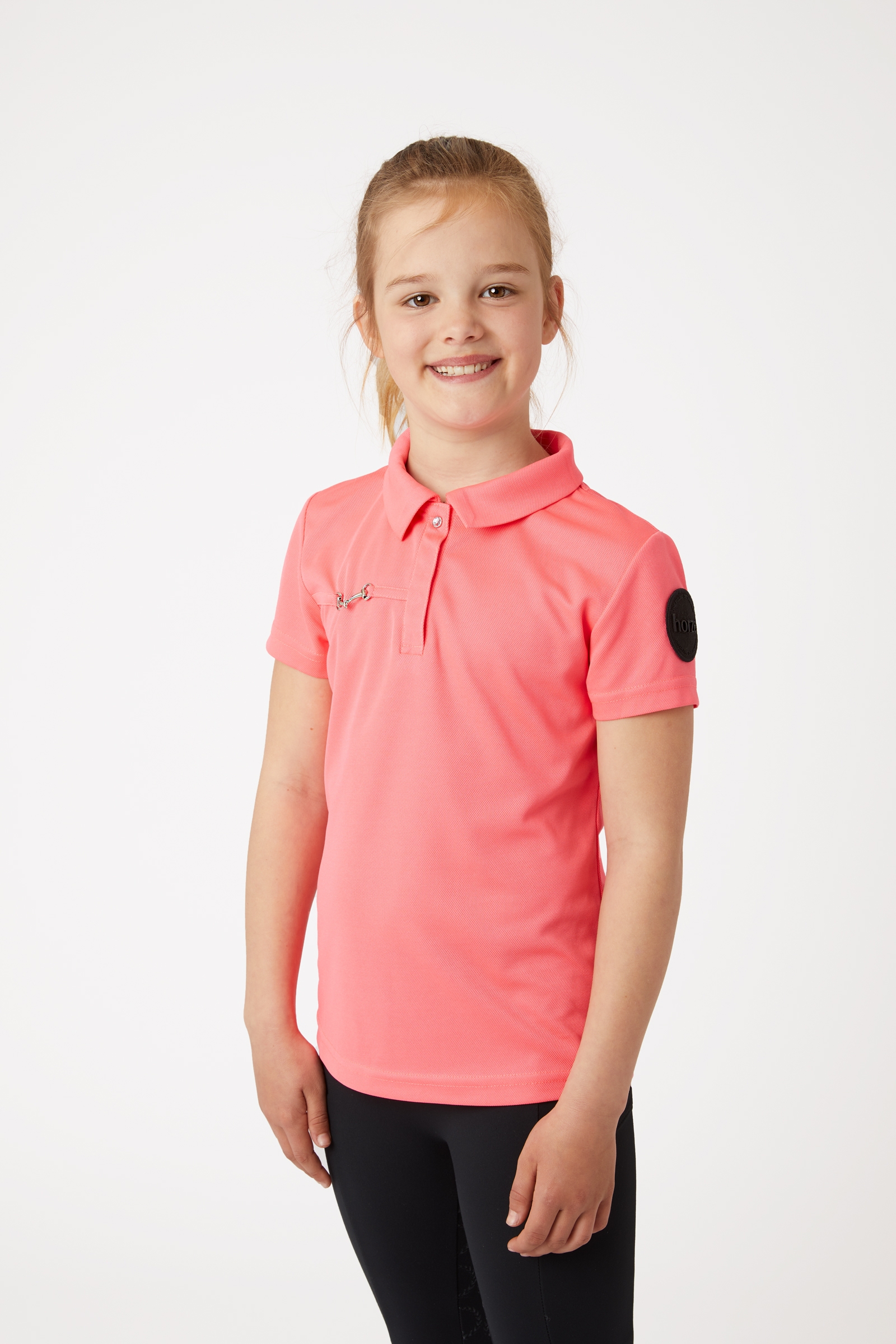 Horze Young Rider Denise Functioneel Poloshirt, korte mouwen