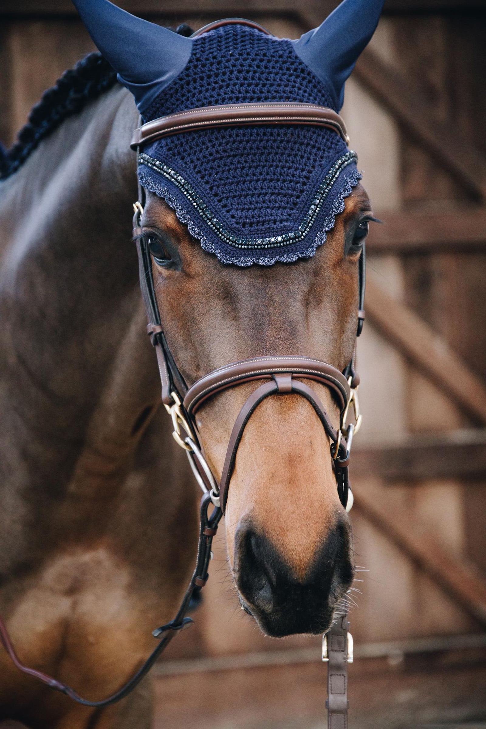 Kentucky Horsewear Wellington vliegenoornetje met steentjes en parels  
