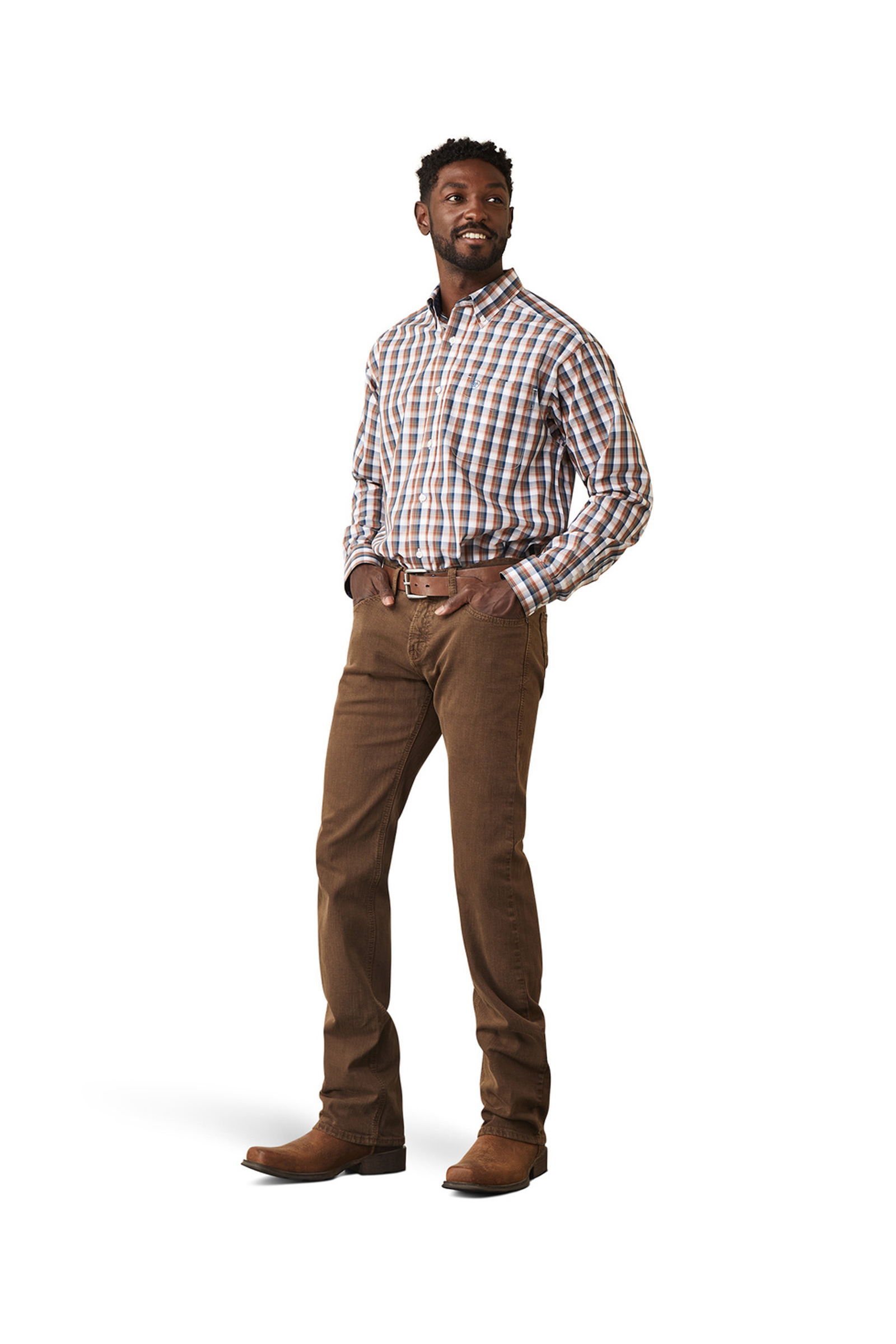 Ariat heren M7 Str Grizzly Straight Jeans in olijfgroen