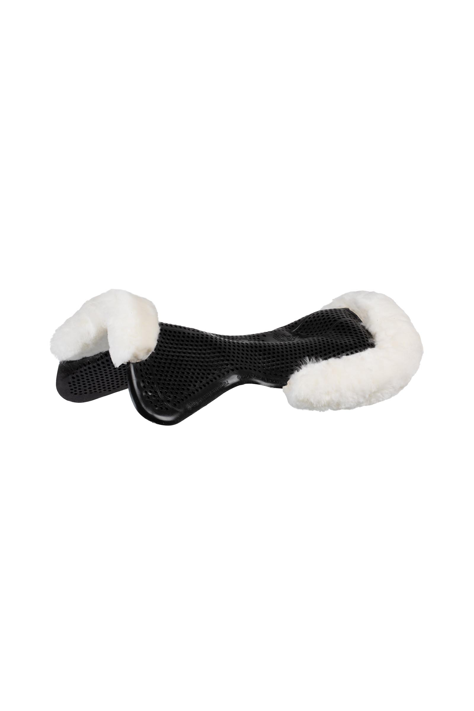 Black/White Acavallo Therapeutische Pure Gel Pad met Schapenvacht Uitsparing  