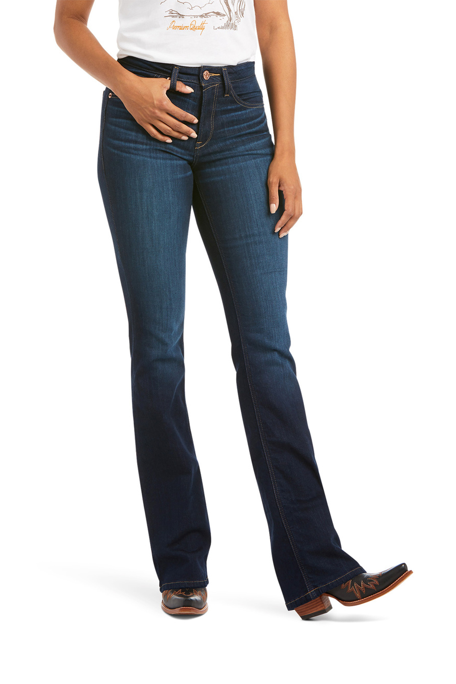 Ariat dames Real High Rise Ballary Bootcut Jeans