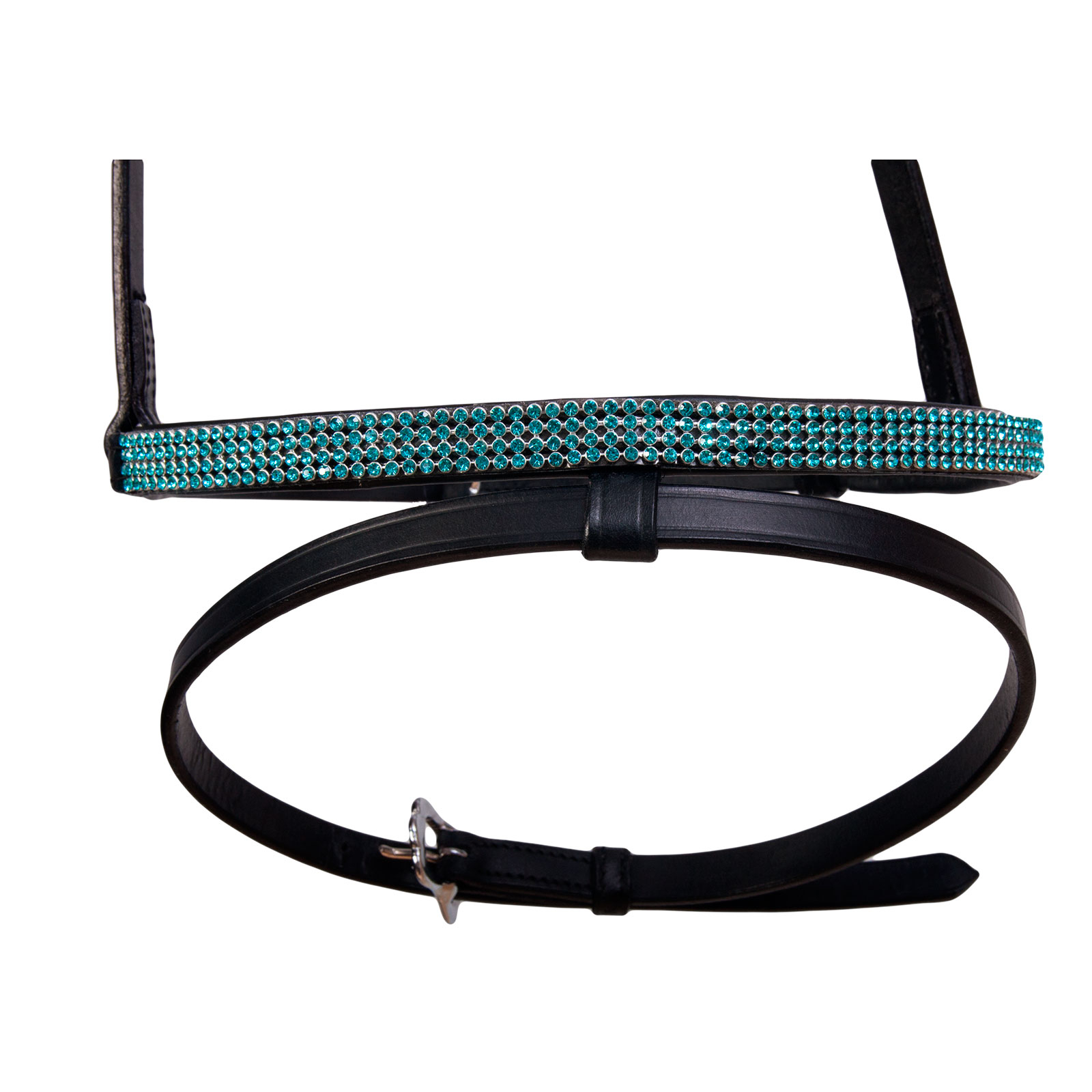 Karlslund gecombineerde neusriem, 4 rijen kristallen