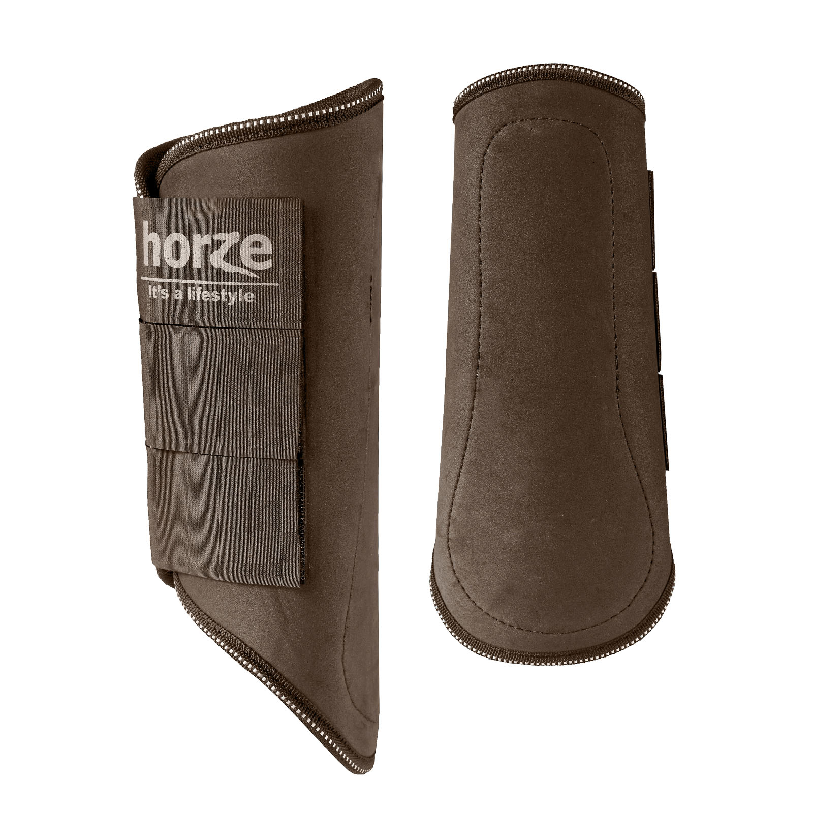 Dark Brown Horze Beenbeschermers met pluchen voering