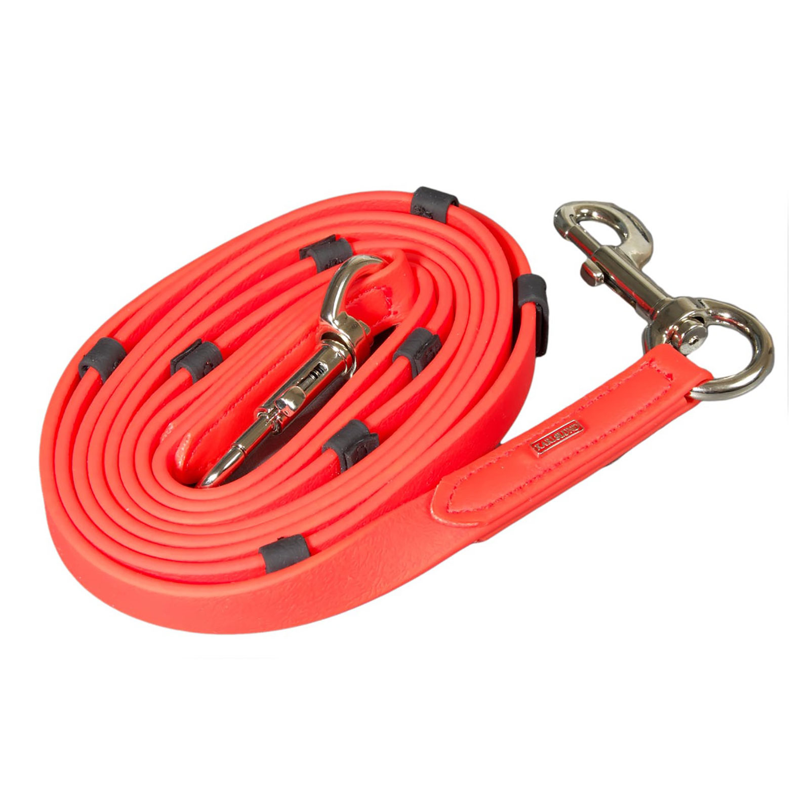 Red/Chrome Karlslund SuperStrap teugels met stoppers