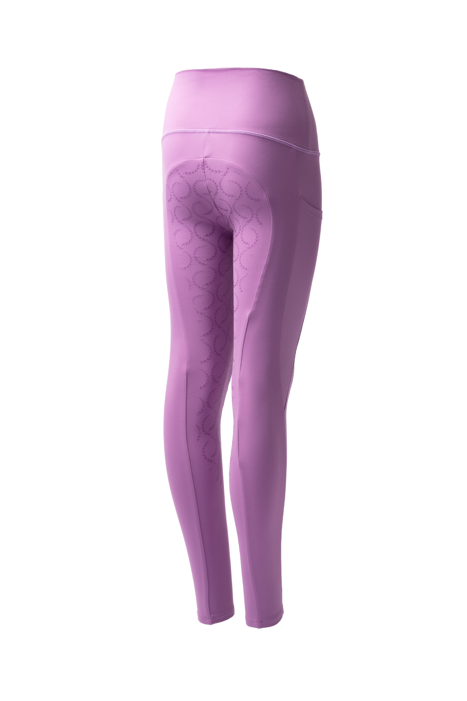 Pale pansey Horze Gillian Full Seat Compressie Tights, kinderen