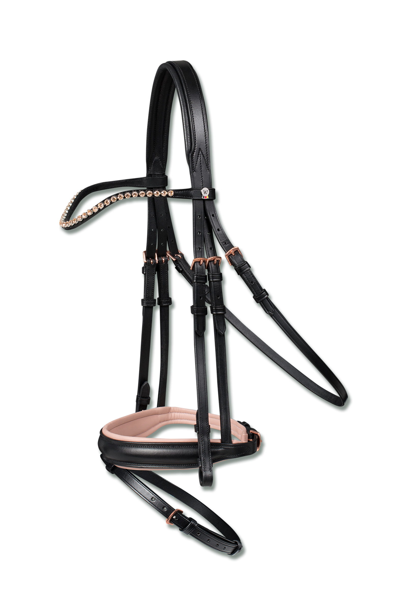 Black/Pink Waldhausen X-Line Bridle Ros&eacute;