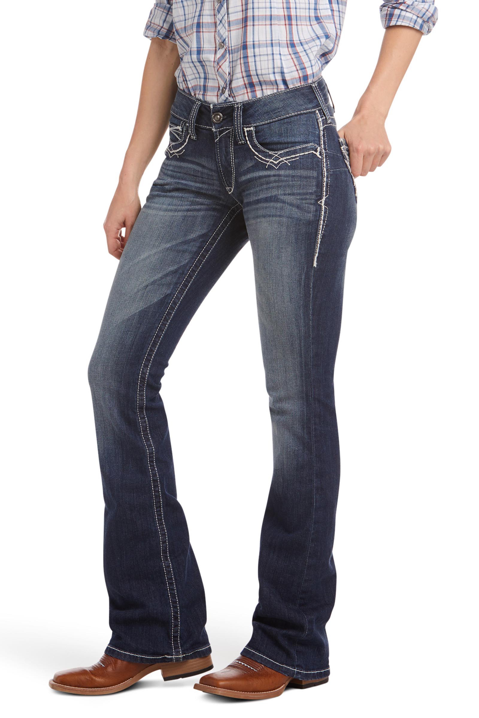 Ariat R.E.A.L. Mid Rise Stretch Entwined Dames bootcut jeans