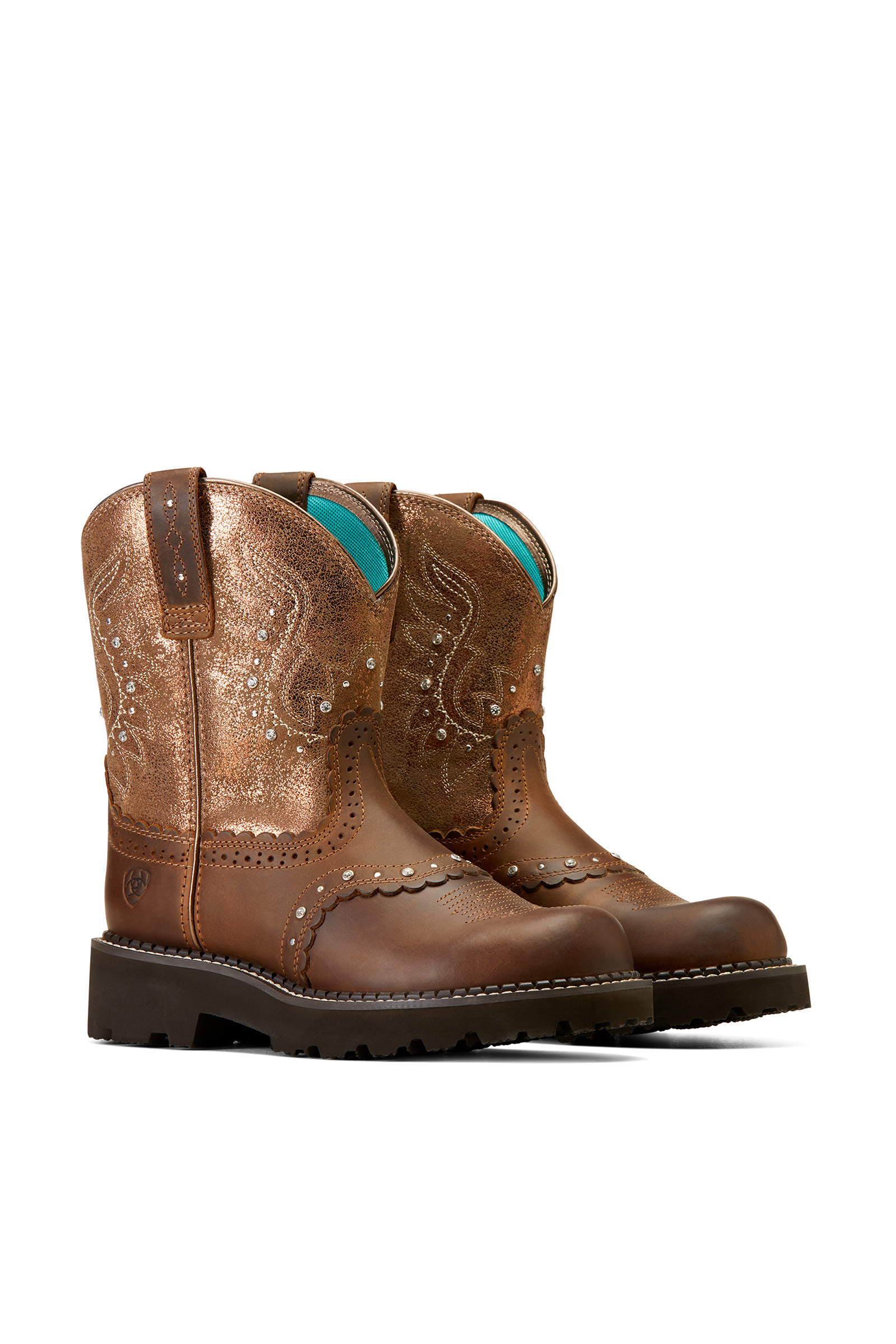 Distressed Brown/Copper Metallic Ariat Gembaby countrylaarzen voor dames