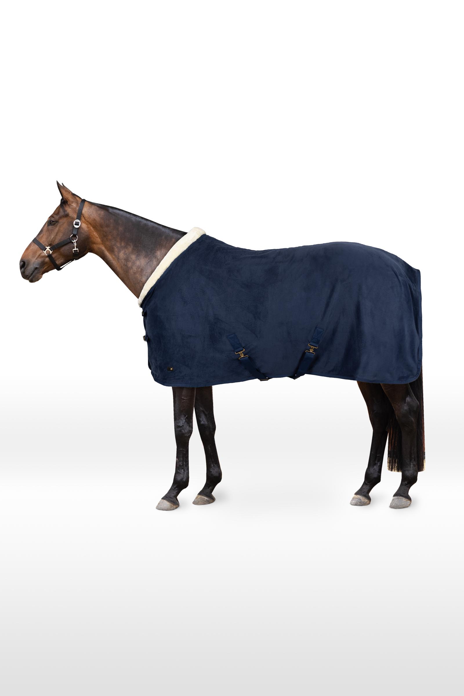 Dress Dark Blue Horze Lincoln Fleecedeken met Bontkraag