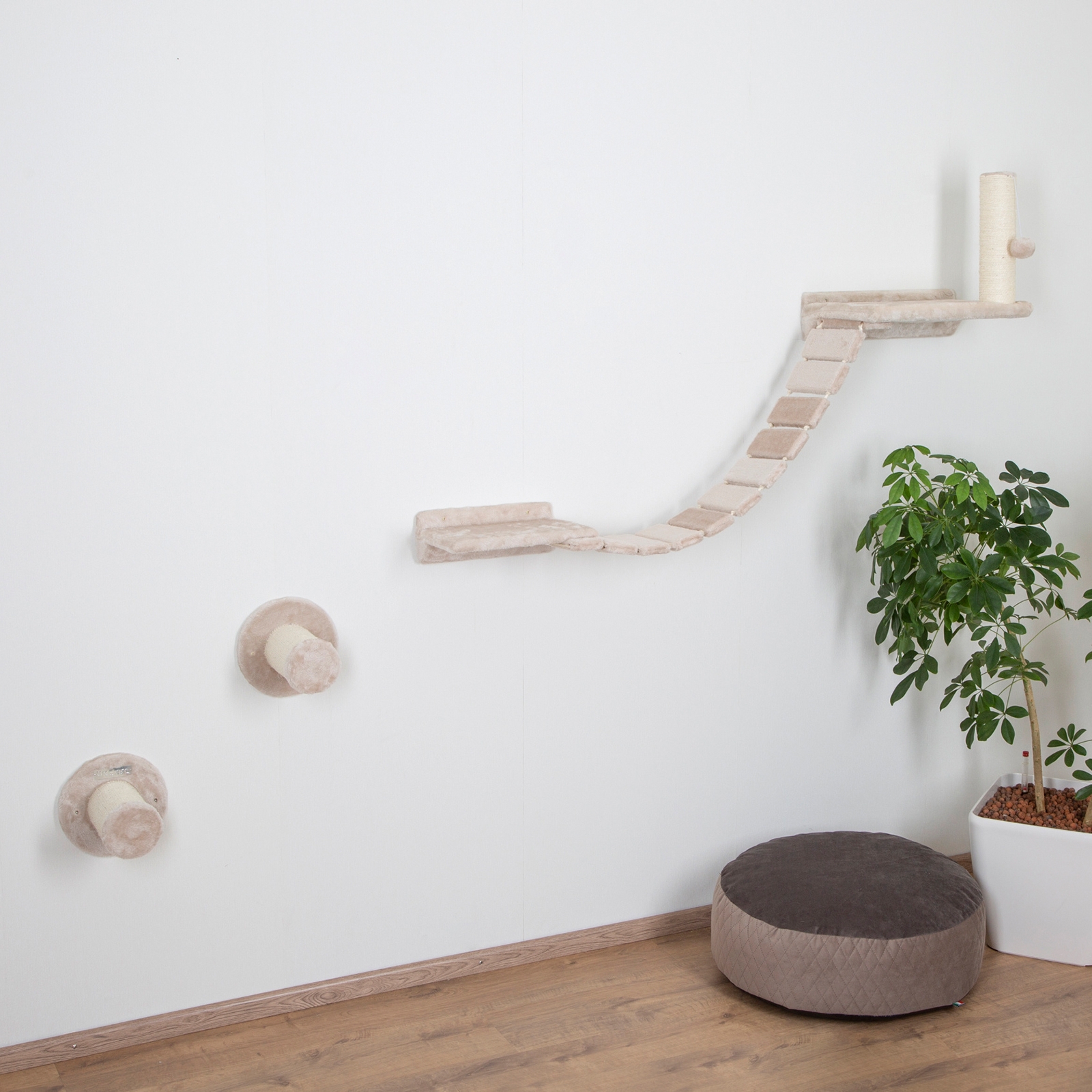 Kerbl Klimwand voor katten Matterhorn, 6-delig, beige