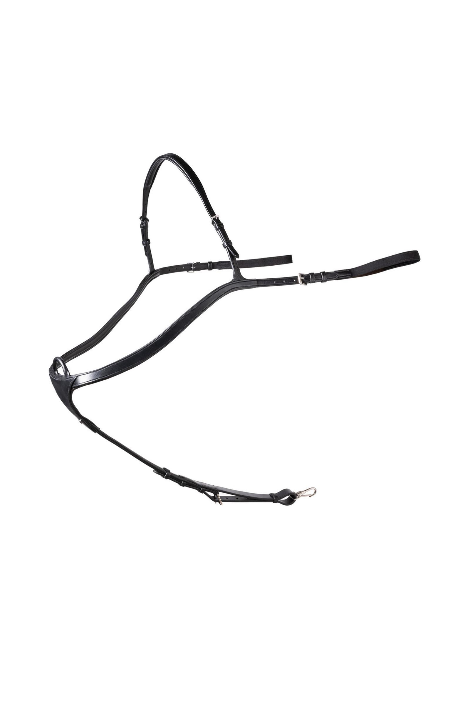 Black/Silver Trust Equestrian Lyon Long Bridge Breastplate