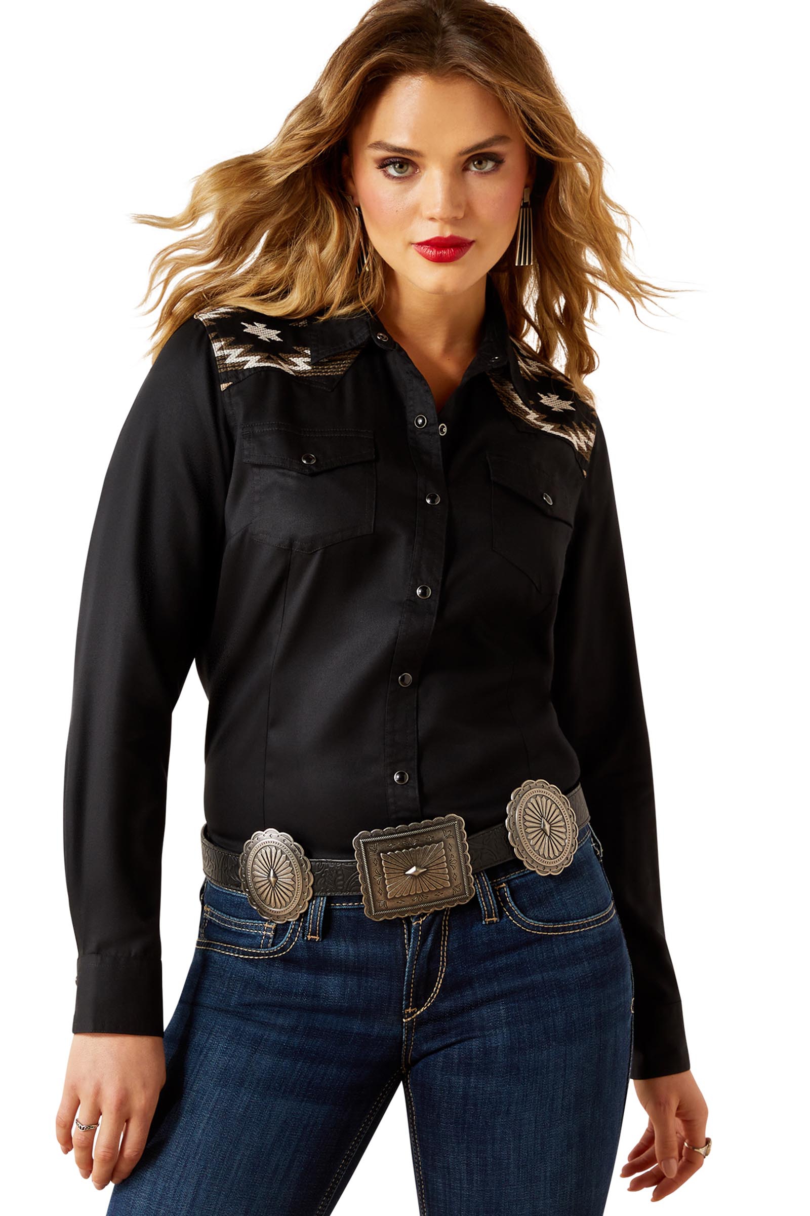 Ariat Dawn dames westernshirt met drukknoopsluiting en lange mouwen