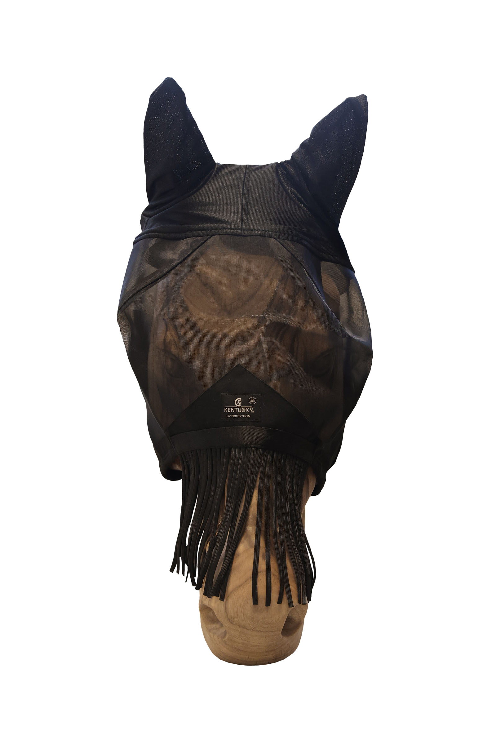 Kentucky Horsewear klassieke vliegenmasker met oren en neusfranjes