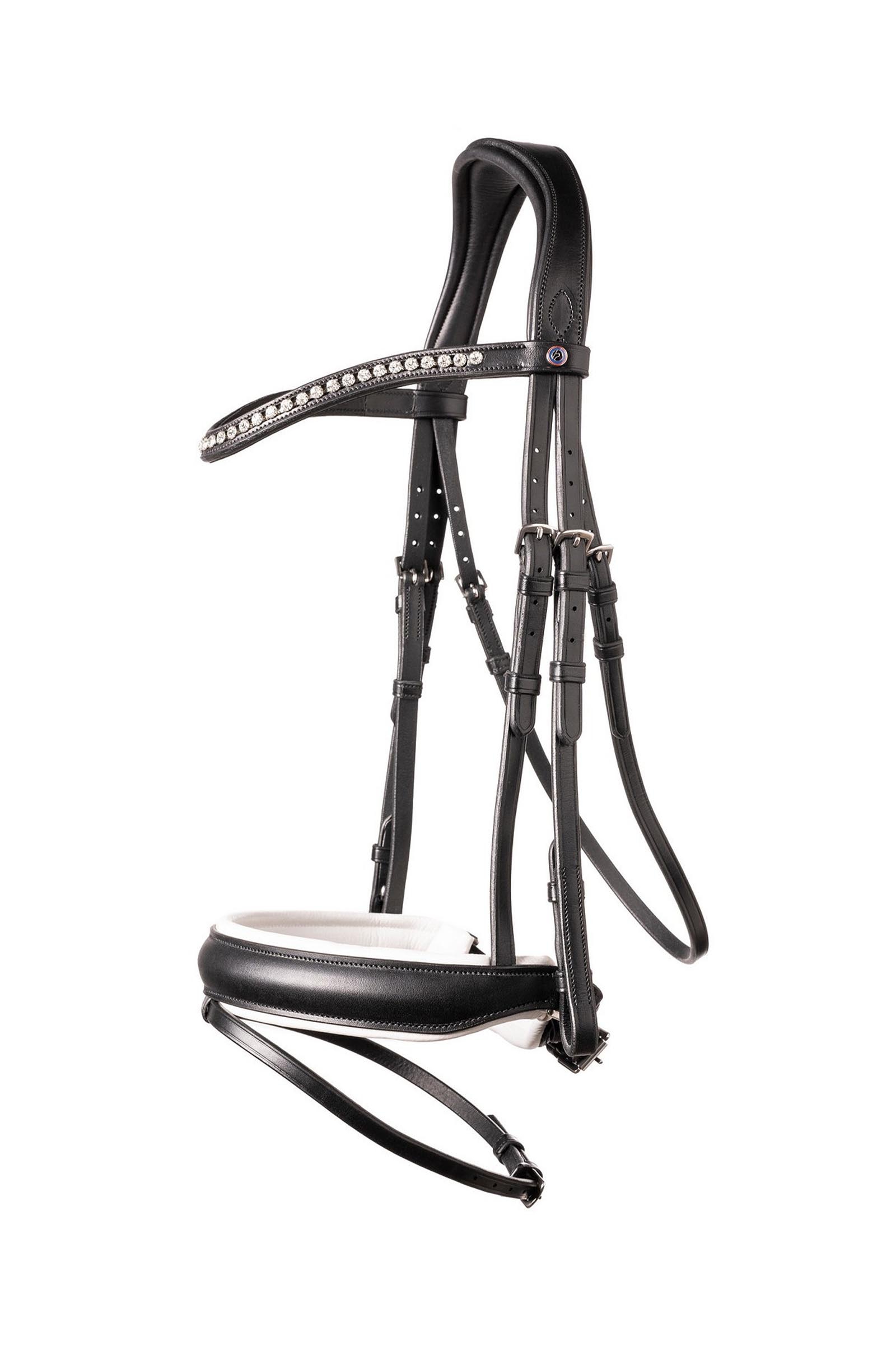 Black/Black-White Trust Equestrian Verden Large Crank Noseband Bridle