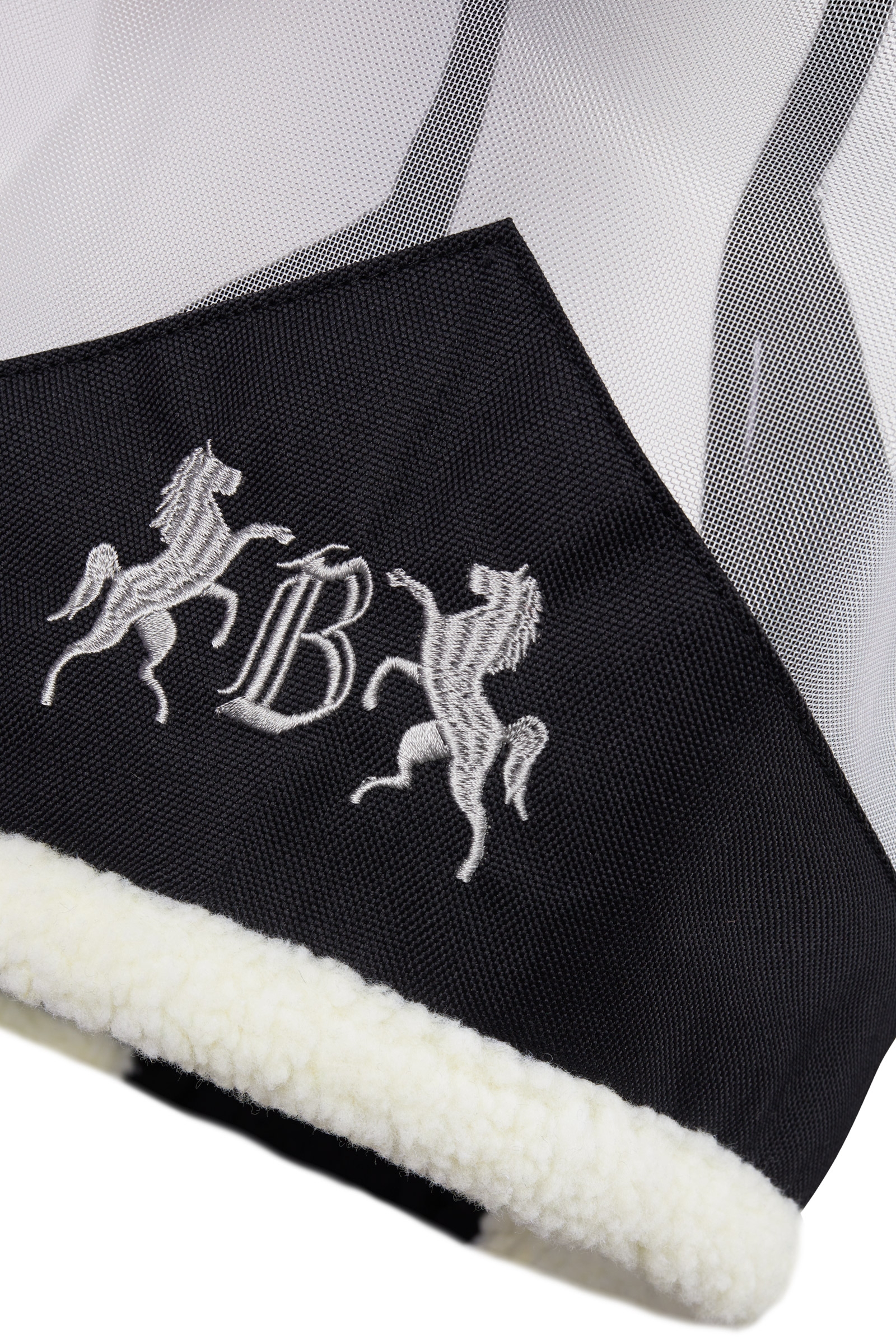 B Vertigo Delux vliegenmasker met imitatiebont