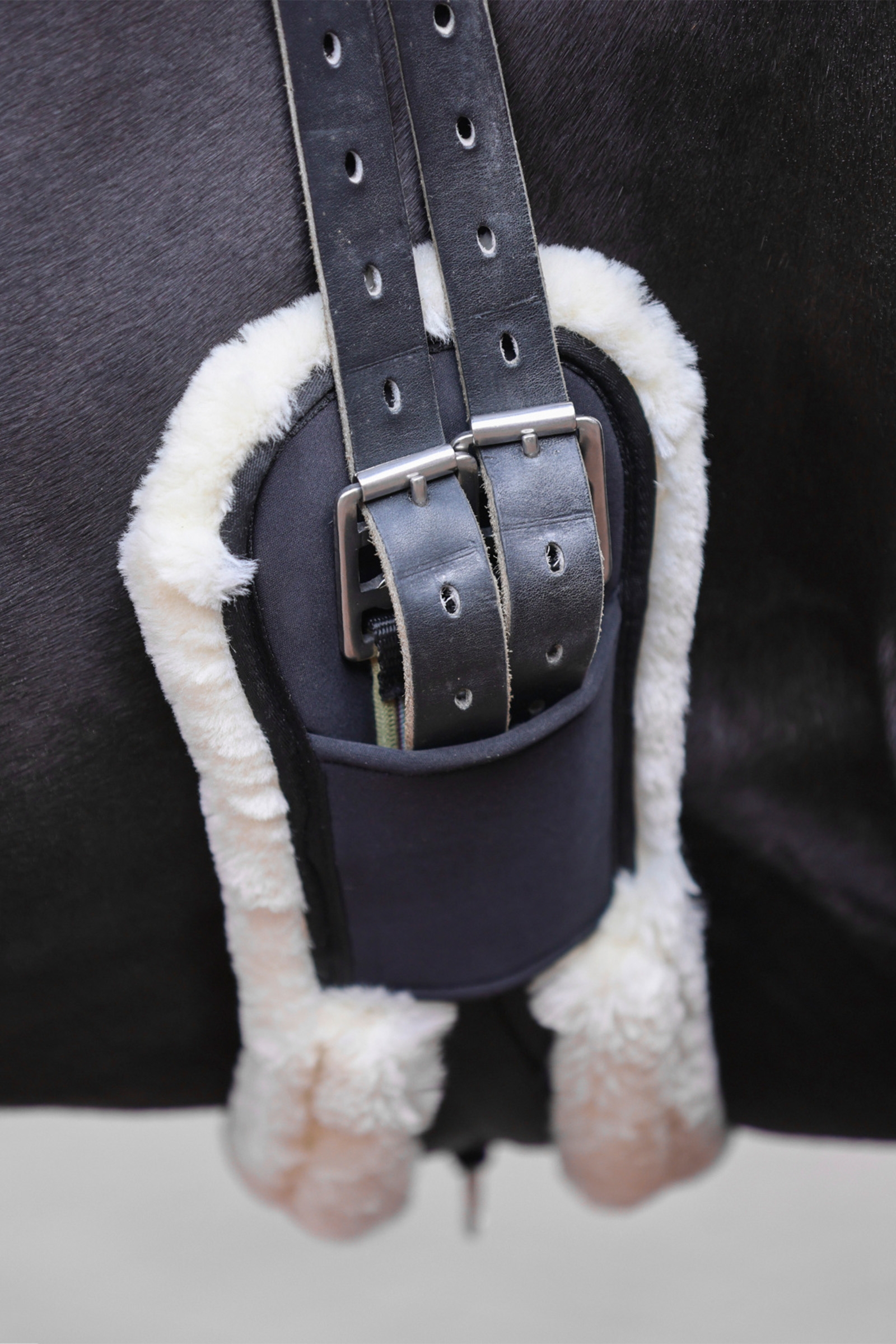 Covalliero korte singel met imitatiebont