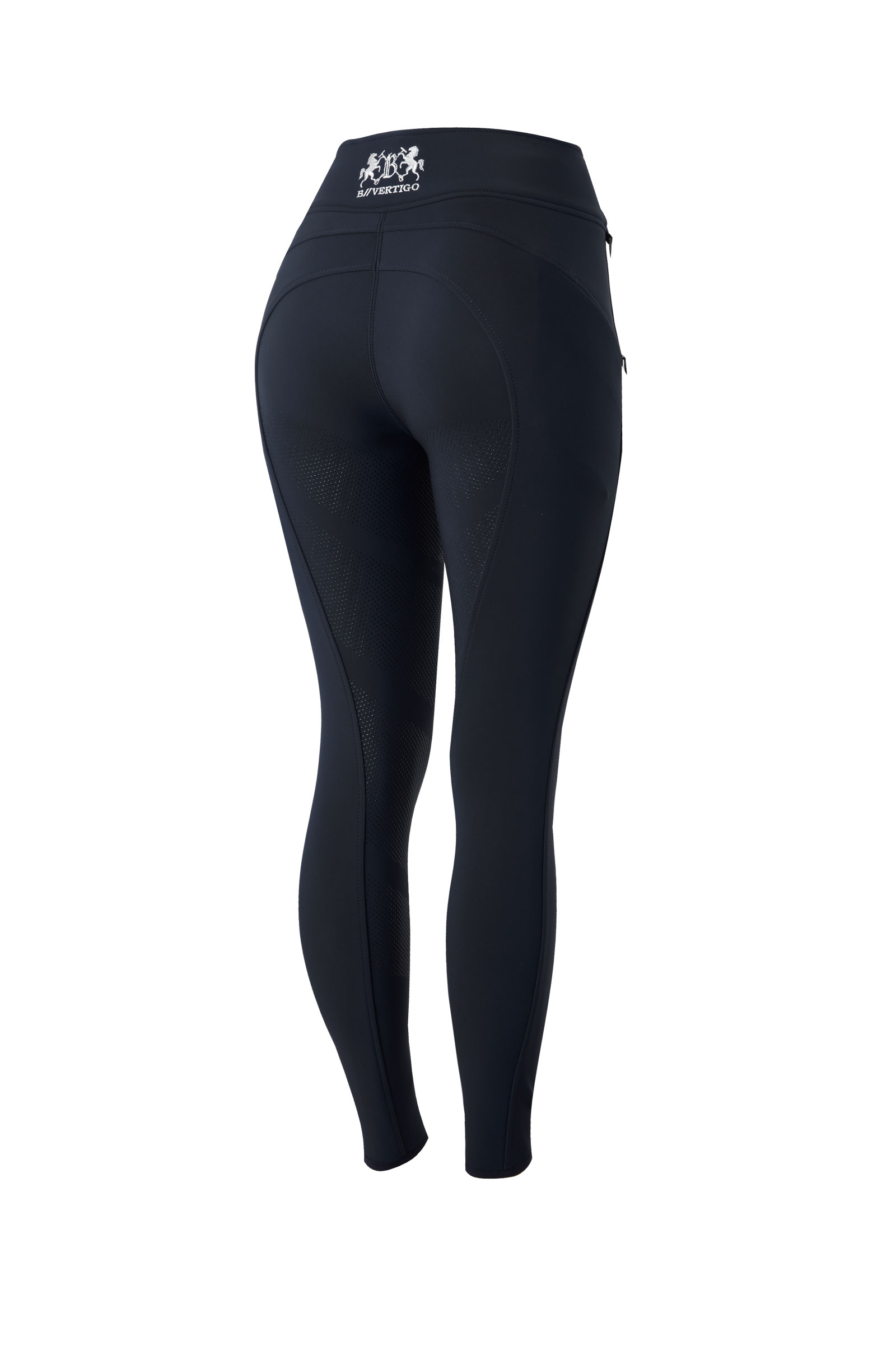 Dark Navy B Vertigo Justine Thermo dames rijbroek met siliconen full seat