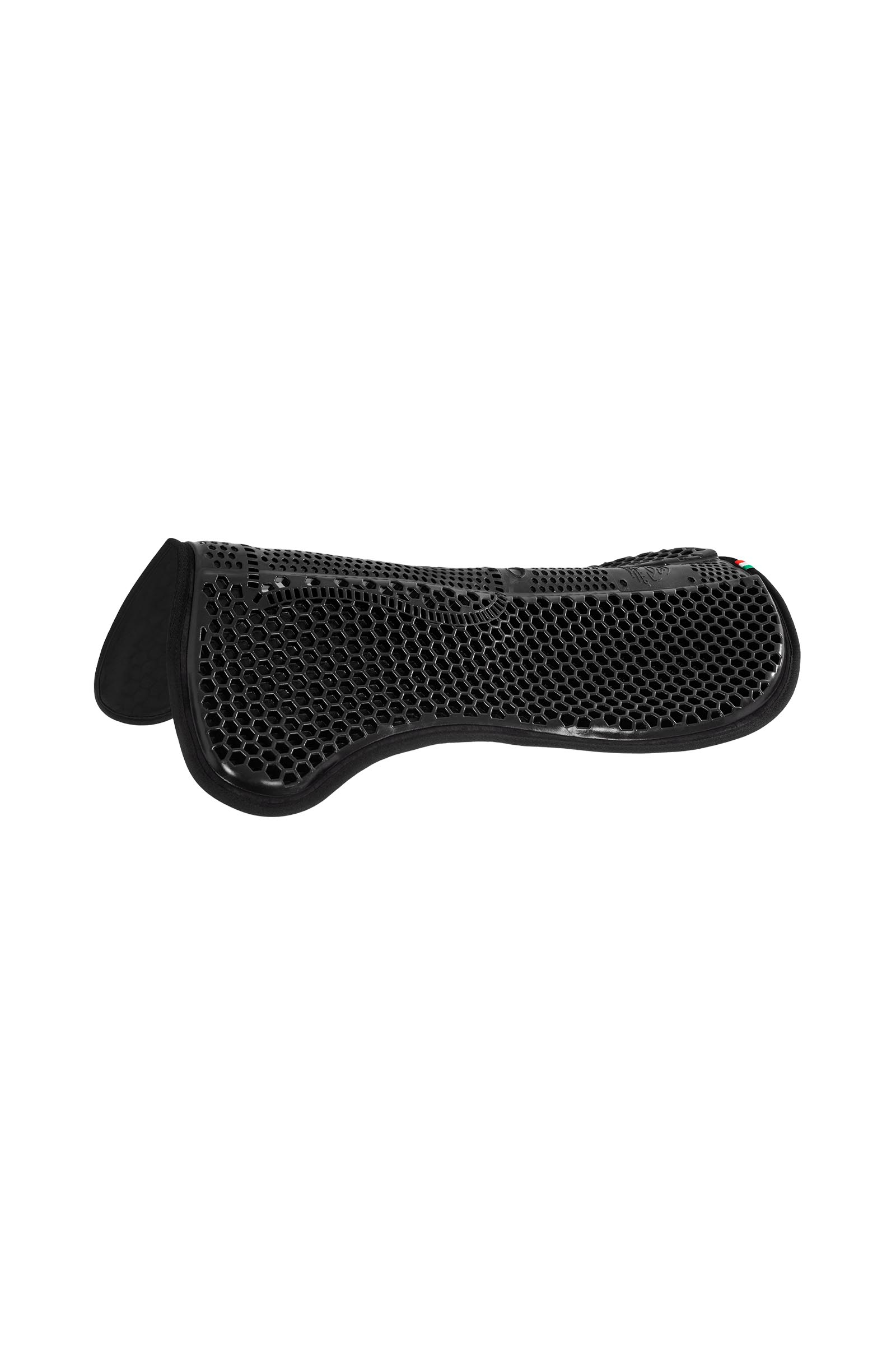 Black/Black Acavallo Gel Pad Antislip Hexagonaal met Microfleece Plat