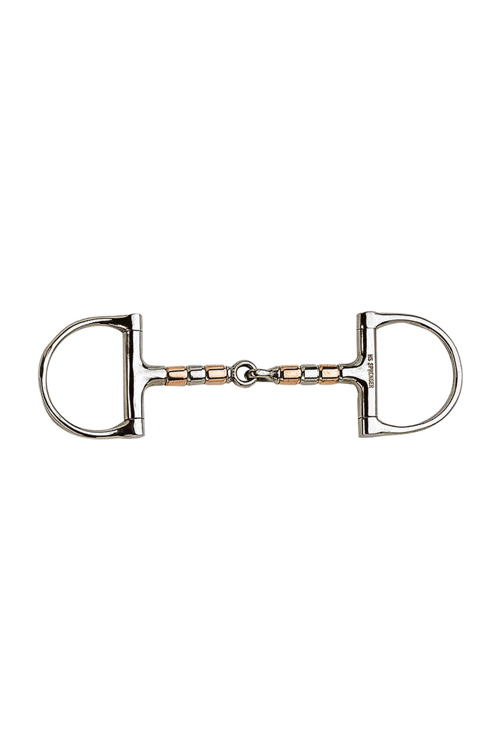 Sprenger D ring bit met koperen rollen, enkel gebroken, 13 mm, roestvrij staal  