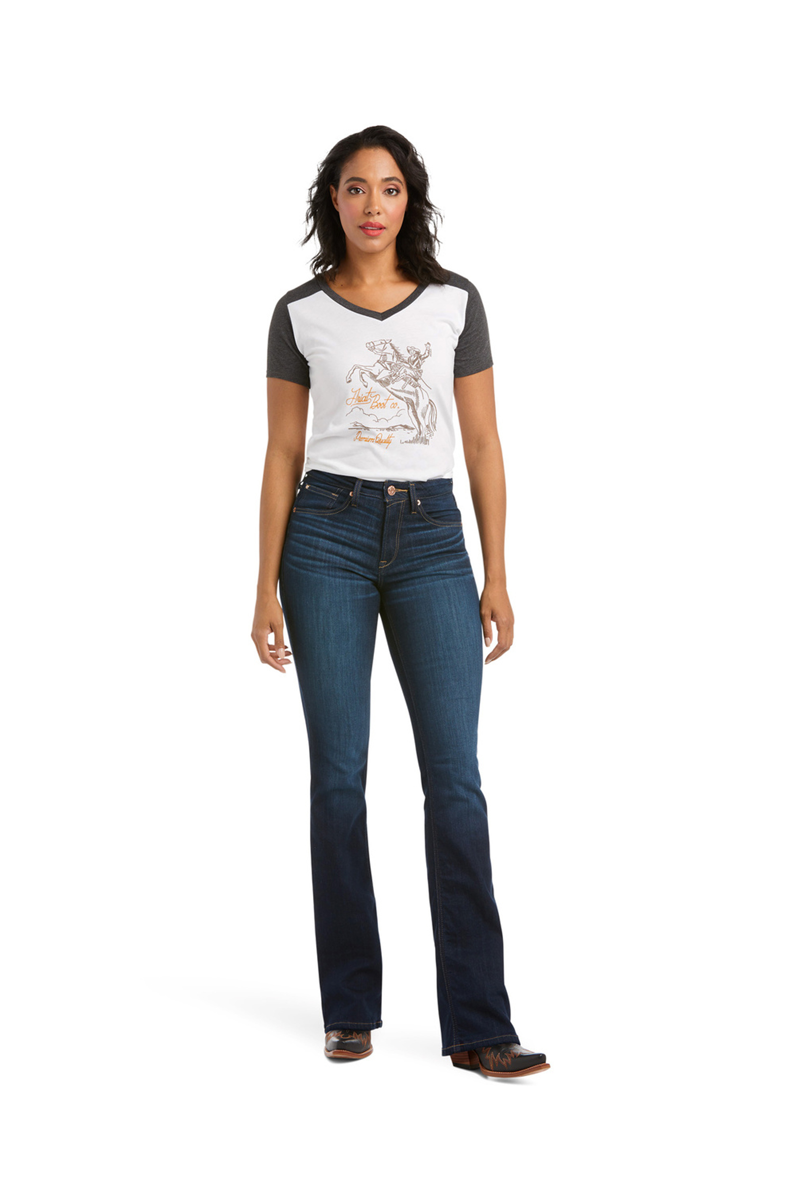 Ariat dames Real High Rise Ballary Bootcut Jeans