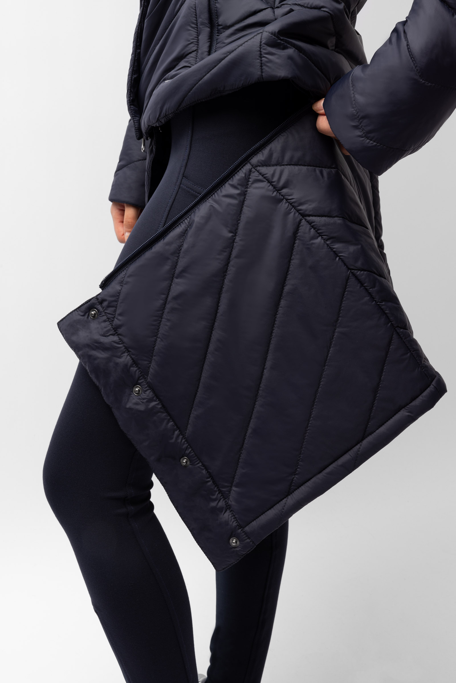 Horze Aurora Gewatteerde Parka met afneembare rok, dames