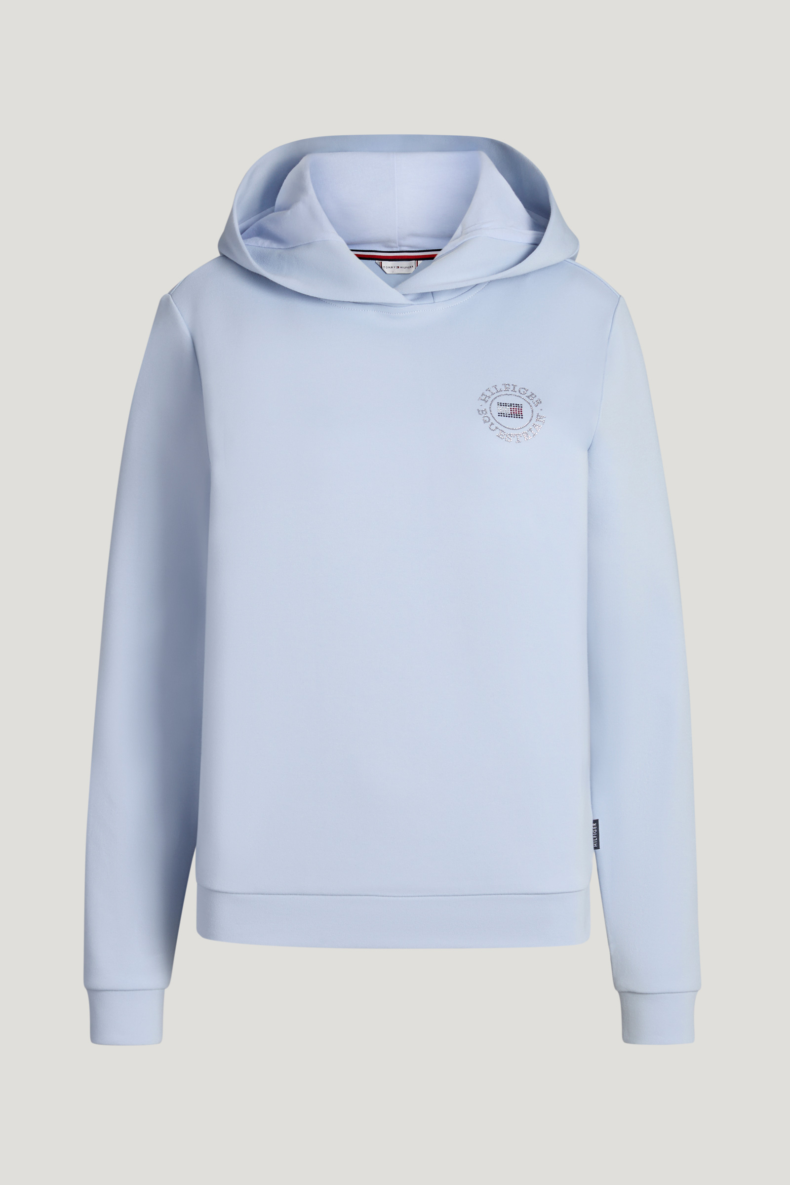 Sweet Blue Tommy Hilfiger Equestrian Hollywood dames hoodie met strass